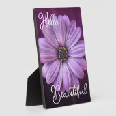 ハロービューティフルパープルフラワー フォトプラーク (側面)