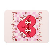 ハロービューティフルピンクハート マグネット (横)