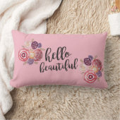 ハロービューティフルフラワーピロー ランバークッション (ブランケット)