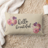 ハロービューティフルフラワーピロー ランバークッション (ブランケット)