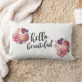 ハロービューティフルフラワーピロー ランバークッション (ブランケット)