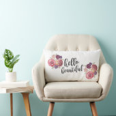 ハロービューティフルフラワーピロー ランバークッション (椅子)