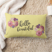 ハロービューティフルフラワーピロー ランバークッション (ブランケット)