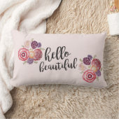 ハロービューティフルフラワーピロー ランバークッション (ブランケット)