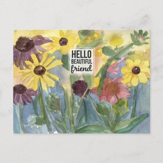 ハロービューティフルフレンド恵みフラワーガーデン ポストカード (正面)
