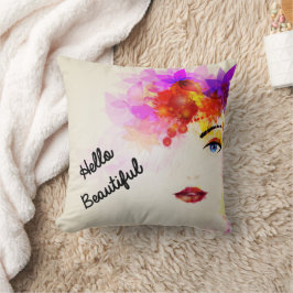 ハロービューティフルフローラガール顔枕 クッション