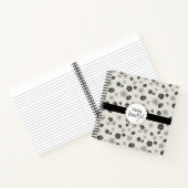 ハロービューティフルブラックピンクデイジー花 ノートブック (内部)