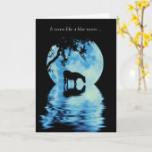 ハロービューティフルホースとビッグブルームーン カード (黄色い花)