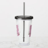 ハロービューティフルモダン – シックフローラピンクローズ アクリルタンブラー (右)