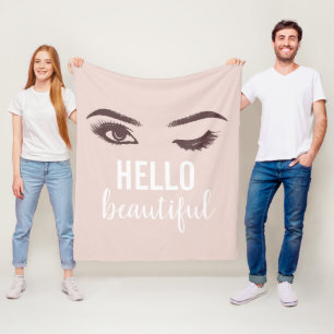 ハロービューティフルラッシュズまつげ化粧アーティスト フリースブランケット