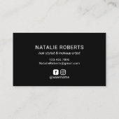 ハロービューティフル金ゴールドタイポグラフィ美しいサロン 名刺 (裏面)