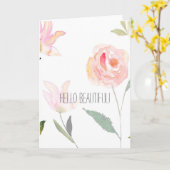 ハロービューティフル カード (黄色い花)