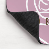ハロービューティフル – シックモダンピンクローズ マウスパッド (コーナー)