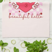 ハロービューティフル | 可愛くて心のこもった キッチンタオル (折り畳み)