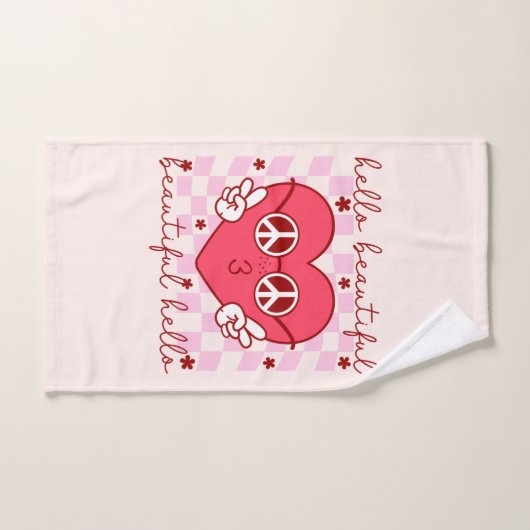 ハロービューティフル | 可愛くて心のこもった バスタオルセット (ハンドタオル)