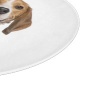 ハロービーグルドッグポートレートパーソナライズされた写真 カッティングボード (角)