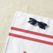 ハロービーチおもしろい-引用文かわいいカニ漫画 ビーチタオル (インサイチュ)