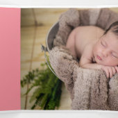 ハローピンクハートフォトコラージュベビー 三つ折り案内状 (内部中)
