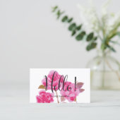 ハローピンクローズフローラ 名刺 (スタンド正面)