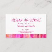 ハローピンク抽象芸術アート美 名刺 (裏面)