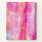 ハローピンク抽象芸術水彩 ノートブック (裏面)