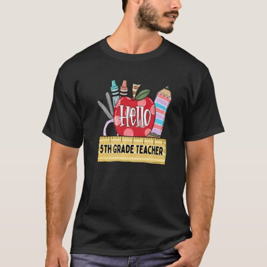 ハローファイブグレード先生アップル先生 Tシャツ (正面)