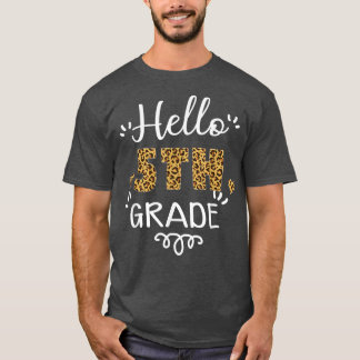 ハローファイブグレード新学期ヒョウハート Tシャツ
