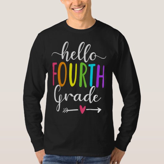 ハローファイブグレード4番目の新学期先生スタッド Tシャツ (正面)