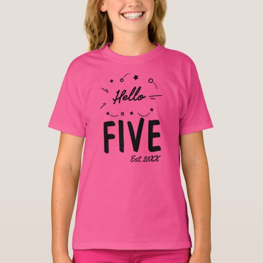 ハローファイブ第5誕生日Tシャツ Tシャツ (正面)