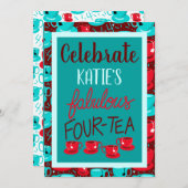 ハローファブラス40四十四茶バースデーパーティー 招待状 (正面/裏面)