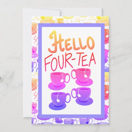 ハローファブラス40四十四茶バースデーパーティー 招待状 (正面)
