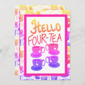 ハローファブラス40四十四茶バースデーパーティー 招待状 (正面/裏面)