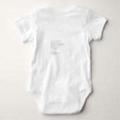 ハローファンキー赤面ピンクフォイルモダンミニマル ベビーボディスーツ (裏面)