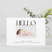 ハローファンキー |白黒モダンミニマル 案内状 (スタンド正面)