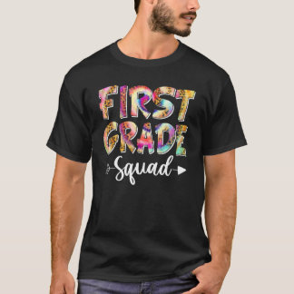 ハローファーストグレードスクワッド絞り染めヒョウ戻るScho Tシャツ