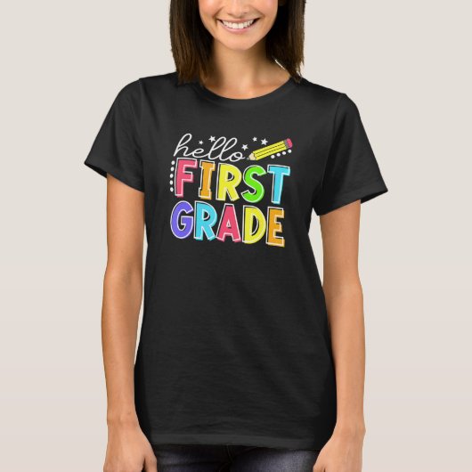 ハローファーストグレード先生新学期メッシーバン Tシャツ (正面)