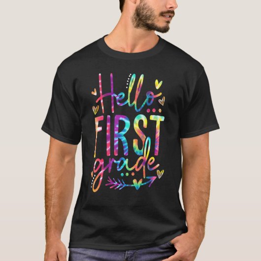 ハローファーストグレード絞り染め新学期先生S Tシャツ (正面)