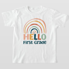 ハローファーストグレードboho rainboschoolカラフル tシャツ