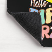 ハローフィフグレードヒッピースマイル顔5thグレードバック マウスパッド (コーナー)