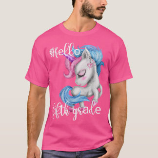 ハローフィフグレードユニコーン新学期先生S Tシャツ