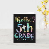 ハローフィフグレード5年生新学期先生 カード (黄色い花)