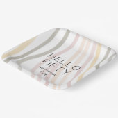 ハローフィフシンプルィティ50th誕生日紙プレート ペーパープレート (傾斜あり)