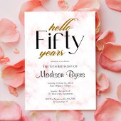 ハローフィフティックマーブル50thバースデーパーティー 招待状
