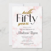 ハローフィフティックマーブル50thバースデーパーティー 招待状 (正面)