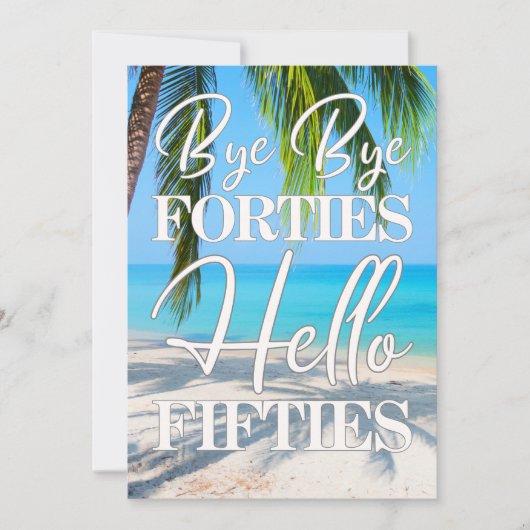 ハローフィフティビーチシーン50thバースデーパーティー 招待状 (正面)