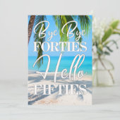 ハローフィフティビーチシーン50thバースデーパーティー 招待状 (スタンド正面)