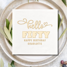 ハローフィフティファイティート50誕生日 パーソナライズされた