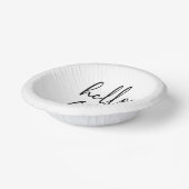 ハローフィフティミニマリスト50th誕生日パーティー ペーパーボウル (傾斜あり)