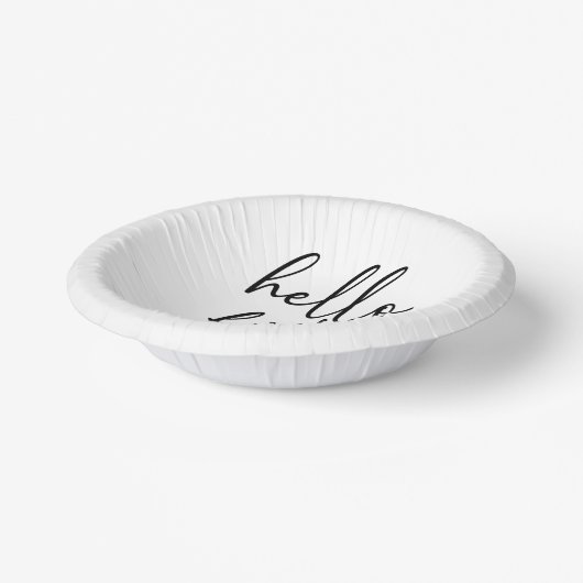 ハローフィフティミニマリスト50th誕生日パーティー ペーパーボウル (傾斜あり)