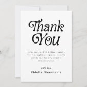 ハローフィフティレトロ50th誕生日パーティー サンキューカード (正面)